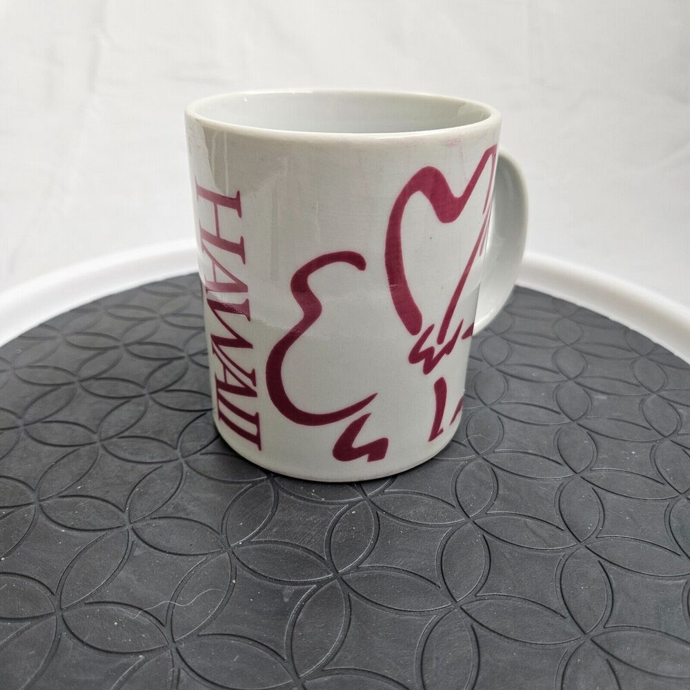 Vintage Hilo Hattie Coffee Mug, Pink Hibiscus Flower